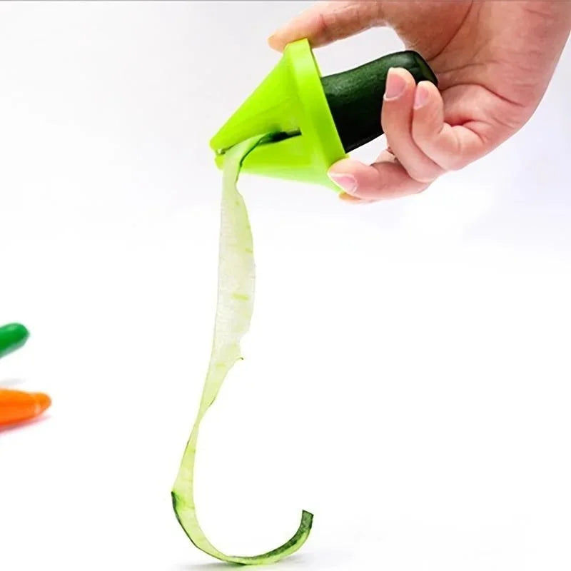 Coupe-légumes spirale manuel – Spaghettis de légumes (courgettes, carottes, radis) – Râpe spirale compacte sans électricité