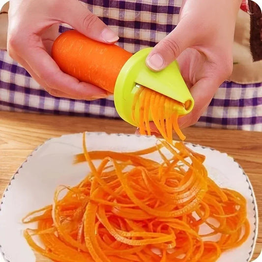 Coupe-légumes spirale manuel – Spaghettis de légumes (courgettes, carottes, radis) – Râpe spirale compacte sans électricité
